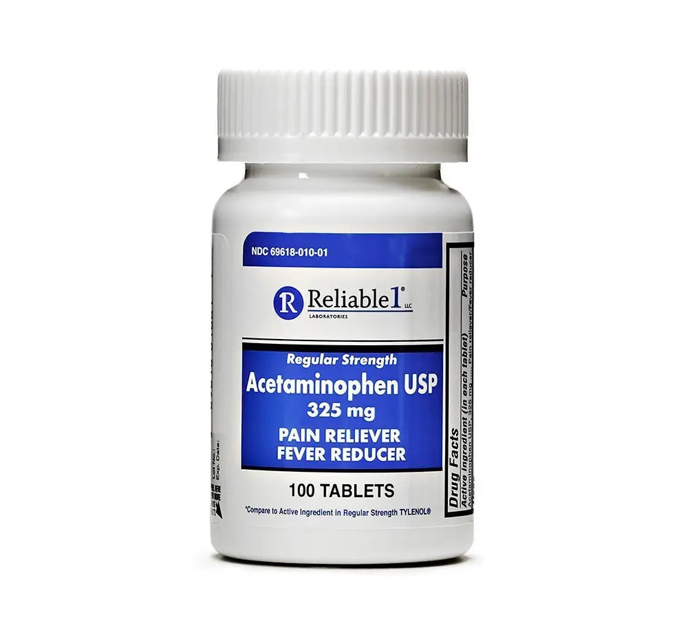 Reliable 1 Regular Strength Acetaminophen USP Tablets 325 mg, 100 Count Reliable-1 Laboratories uk supplements
