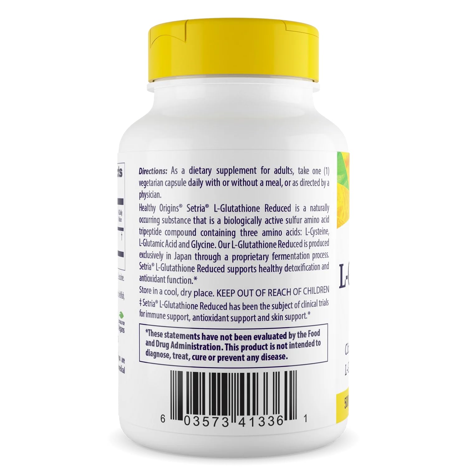 Healthy Origins L-Glutathione 500 mg (Setria, Non-GMO, Gluten Free, Antioxidant, Immune Support, Skin Support), 60 Veggie Caps Healthy Origins uk supplements