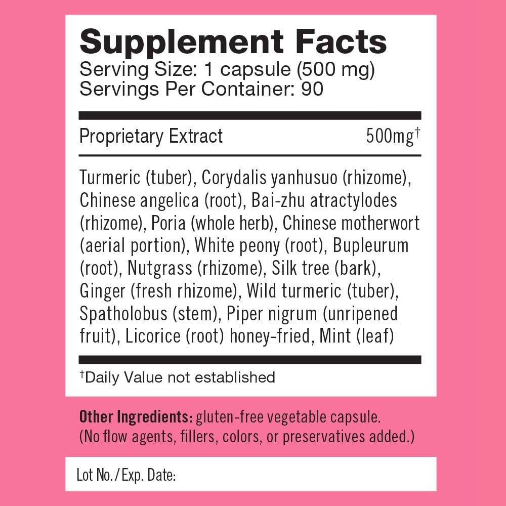 Herbalogic - Peacekeeper CX Herb Capsules - Reduces PMS Related Mood Swings - Reduces Cramps & Pain Associated with Monthly Periods - Contains Turmeric & Corydalis - 30 Cap Count Herbalogic uk supplements