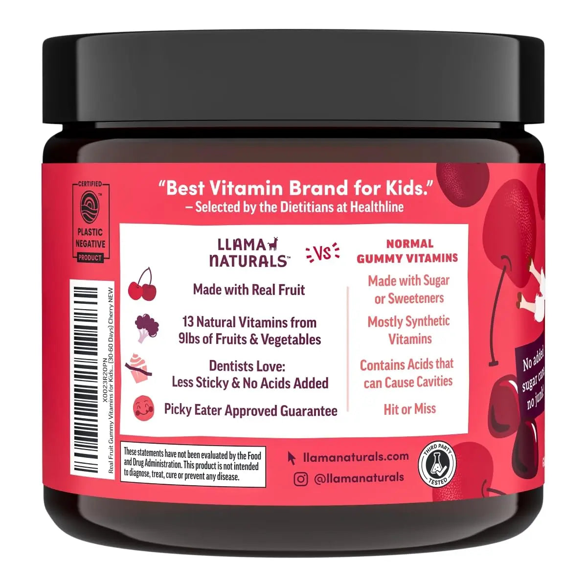 Llama Naturals Kids Multivitamin Gummies | Real Fruit, No Added Sugar Cane | Organic Vegan Toddler Whole Food Vitamins | Llama Naturals uk supplements