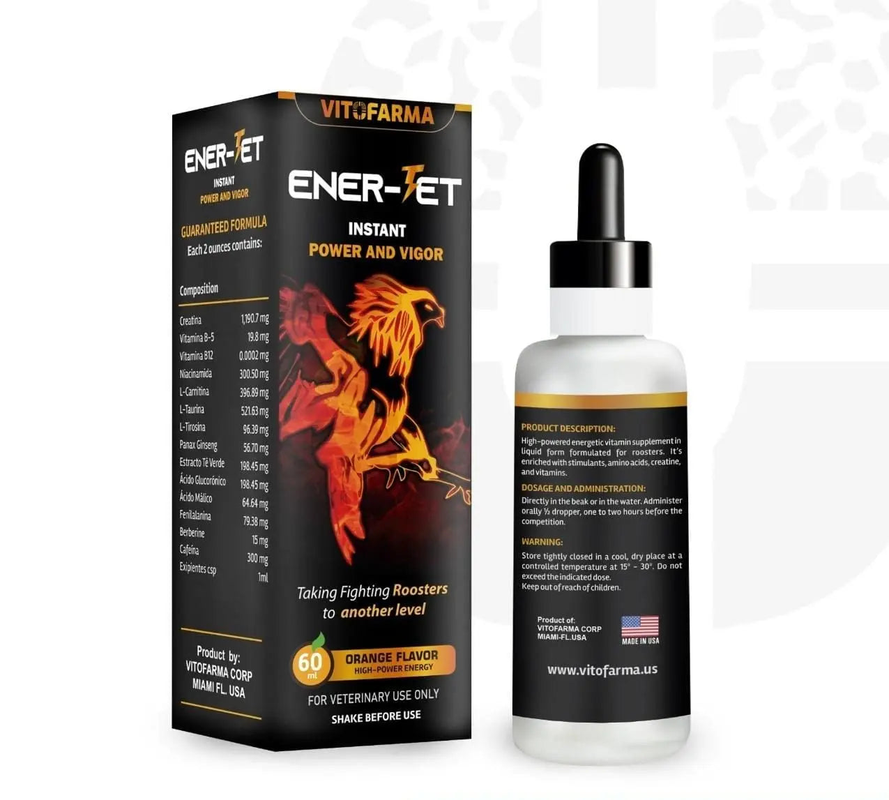 VITOFARMA Ener-Jet Energy Booster for Rooster Natural Multivitamin - Liquid 60 ml VITOFARMA uk supplements