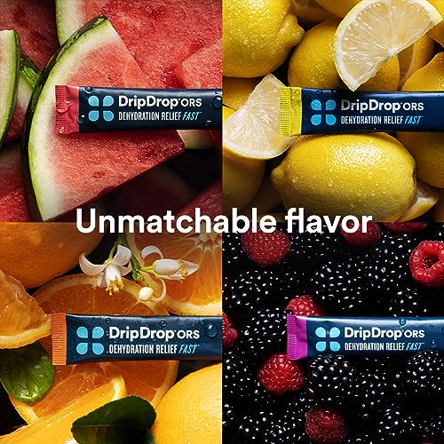 DripDrop Hydration - Electrolyte Powder Packets - Watermelon, Berry, Orange, Lemon DripDrop uk supplements