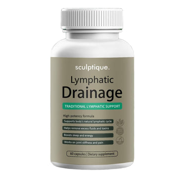 pressurepal Sculptique Lymphatic Drainage Capsules, New Maximum Potency Formula with Dandelion Extract, Cleavers Extract - Supports Cellulite Reduction, Lymphatic Drainage, 60 Capsules (1pcs) pressurepal uk supplements