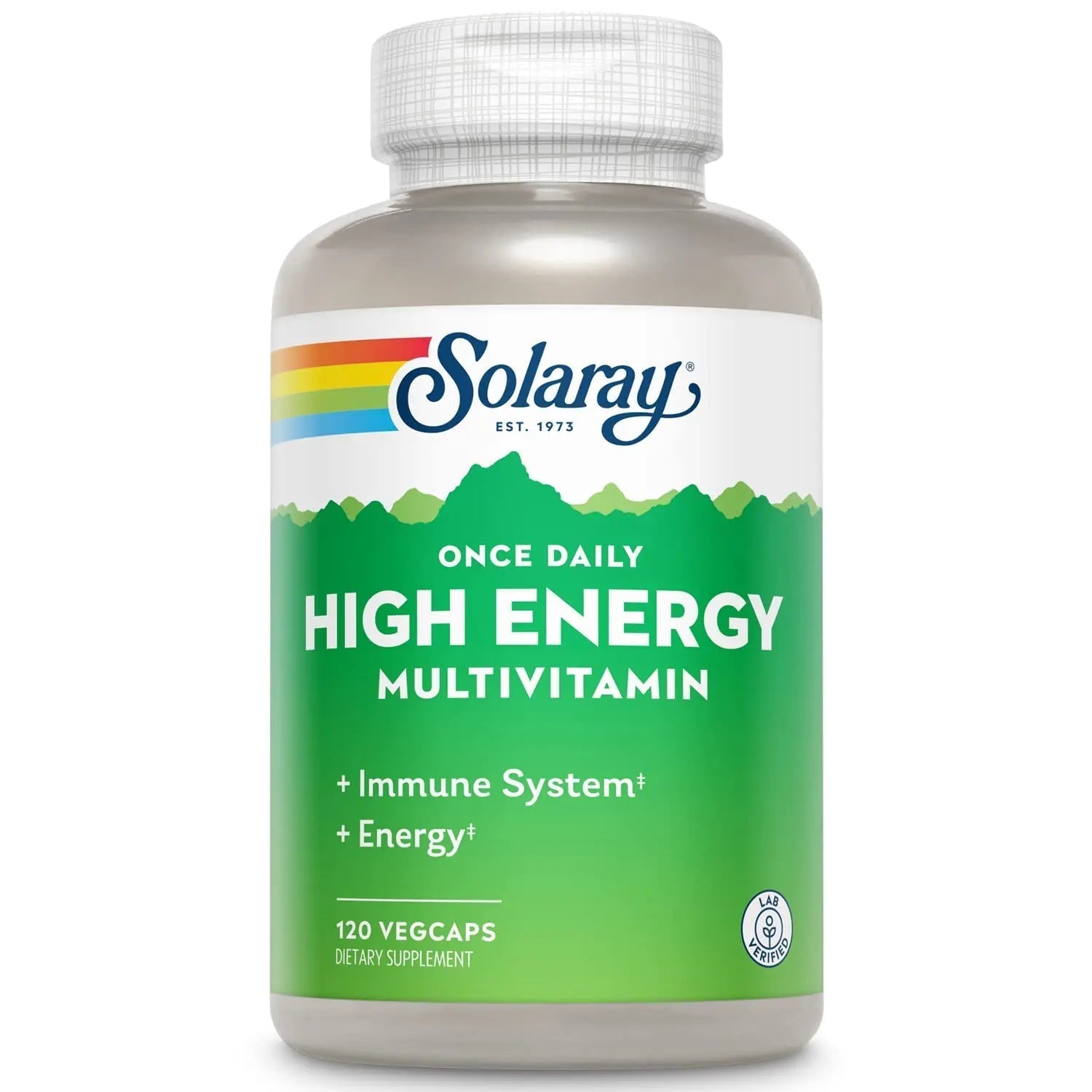 SOLARAY High Energy Multivitamin, No Iron, 1/Day, Timed-Release Formula, Whole Food & Herb Base 120 VegCaps SOLARAY uk supplements