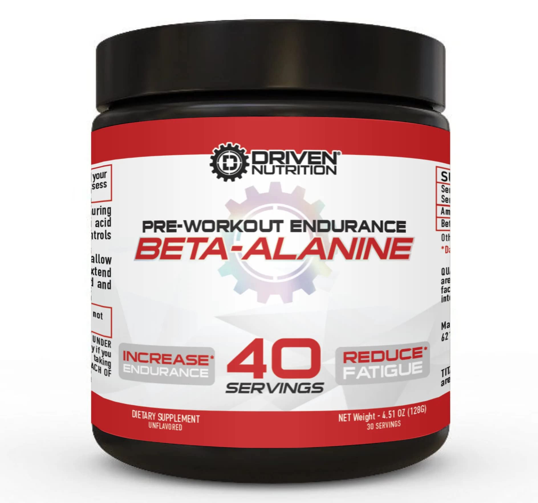 Driven Nutrition Beta Alanine, Unflavored - Preworkout Carnosine Booster for Physical Driven Nutrition uk supplements