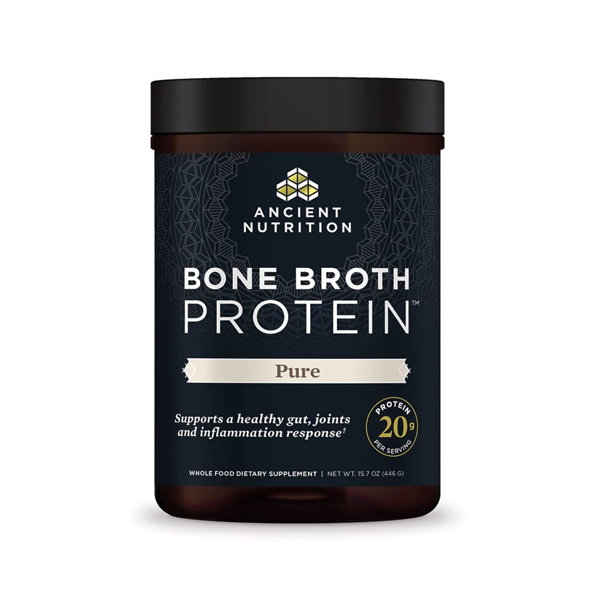Ancient Nutrition Bone Broth Protein Powder, Pure Flavor, 20 Servings Size Ancient Nutrition uk supplements
