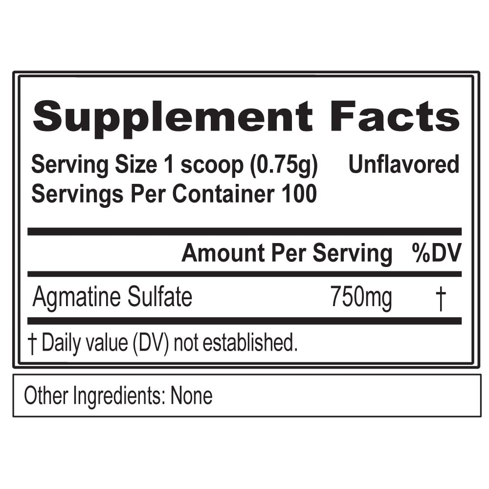 Evlution Agmatine Sulfate Nitric Oxide Powder Nutrition High Strength Agmatine Sulfate Evlution uk supplements