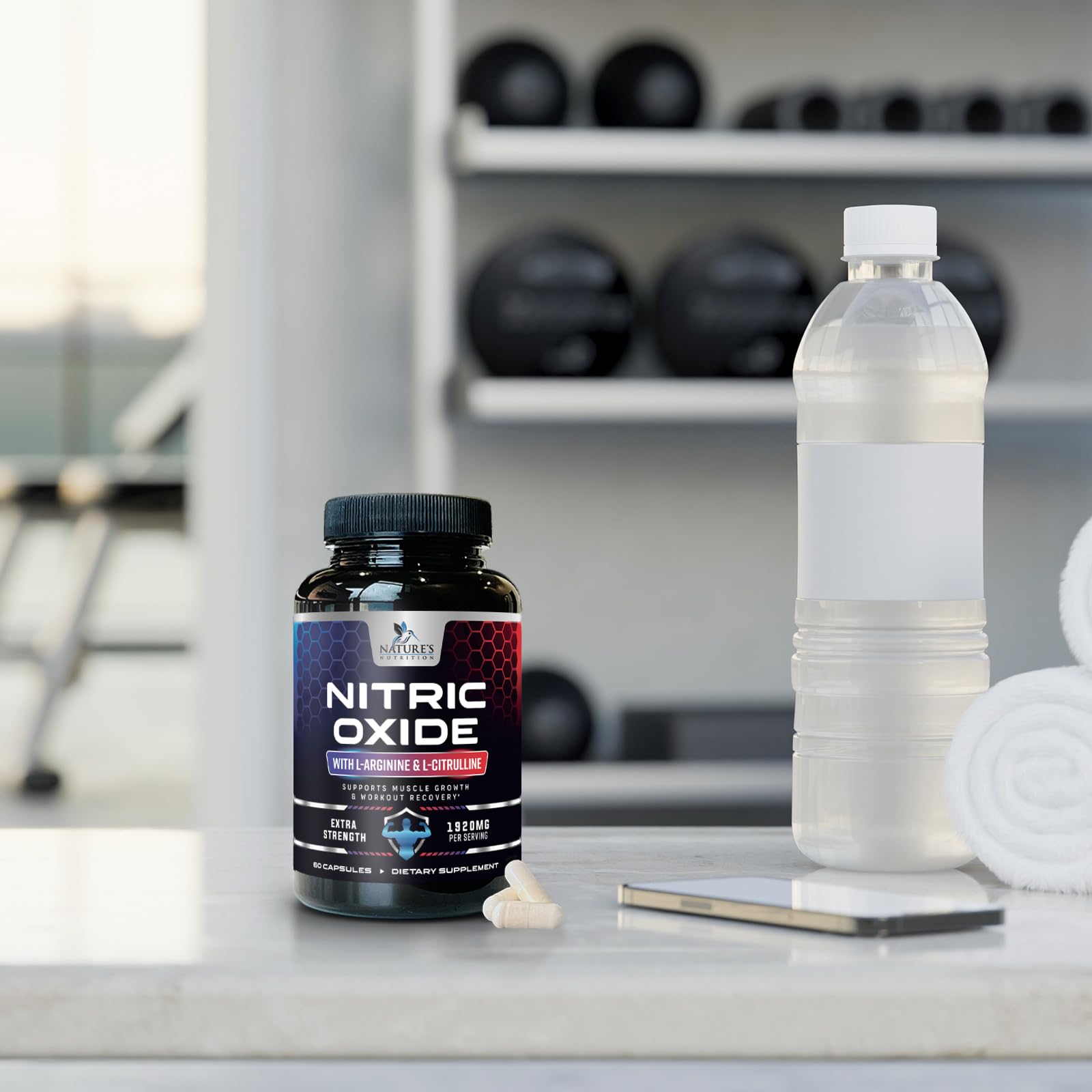 Extra Strength Nitric Oxide Supplement L Arginine 3X Strength - Citrulline Malate, AAKG Nature's Nutrition uk supplements