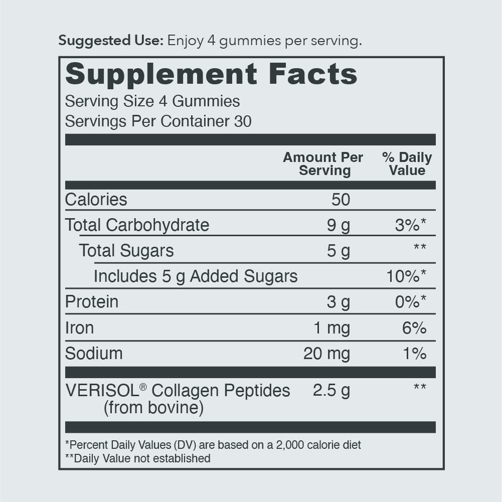 Vital Proteins Collagen Gummies, 2.5g of Clinically-Tested Collagen for Hair, Skin, Nails Vital Proteins uk supplements