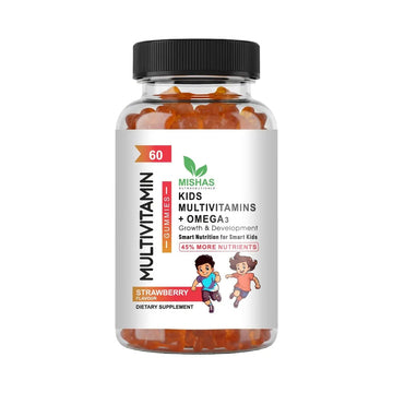 Mishas Nutraceuticals Kids Multivitamin Gummies with Omega 3 Fish Oil (EPA/DHA), Vitamin D3, C, B12, B6, Vitamin A, K & Zinc Immune Support Mishas uk supplements