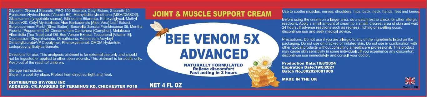 Benolixia Bee Venom Joint Cream, Bee Venom Joint Gel,Bee Venom Advanced Joint and Bone Cream,Natural Formula for Back, Knee, Hands, Neck, Feet, All Skin Types Benolixia uk supplements