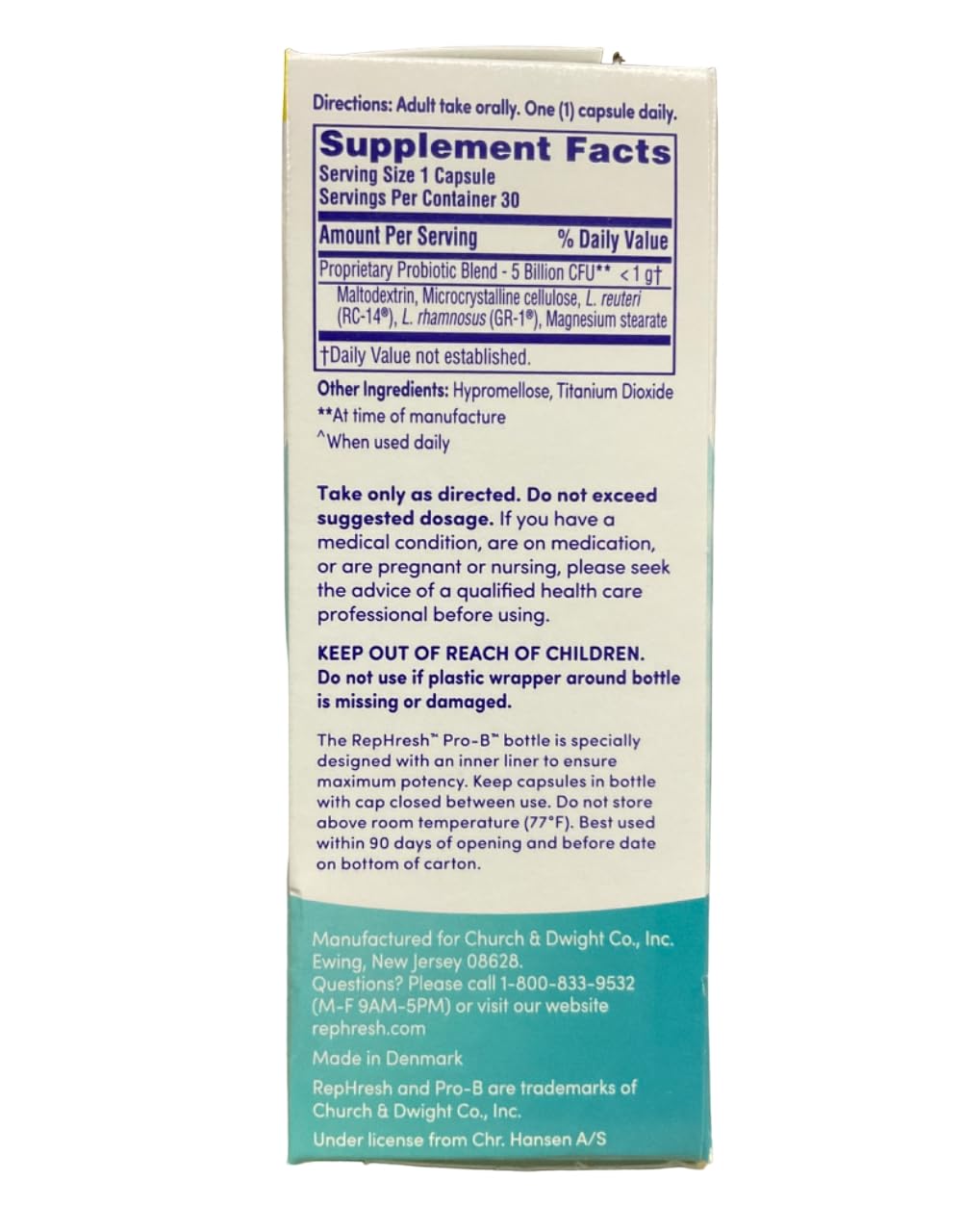 RepHresh Pro-B Probiotic Feminine Supplement FamilyValue 3Pack (30Count) My Store uk supplements