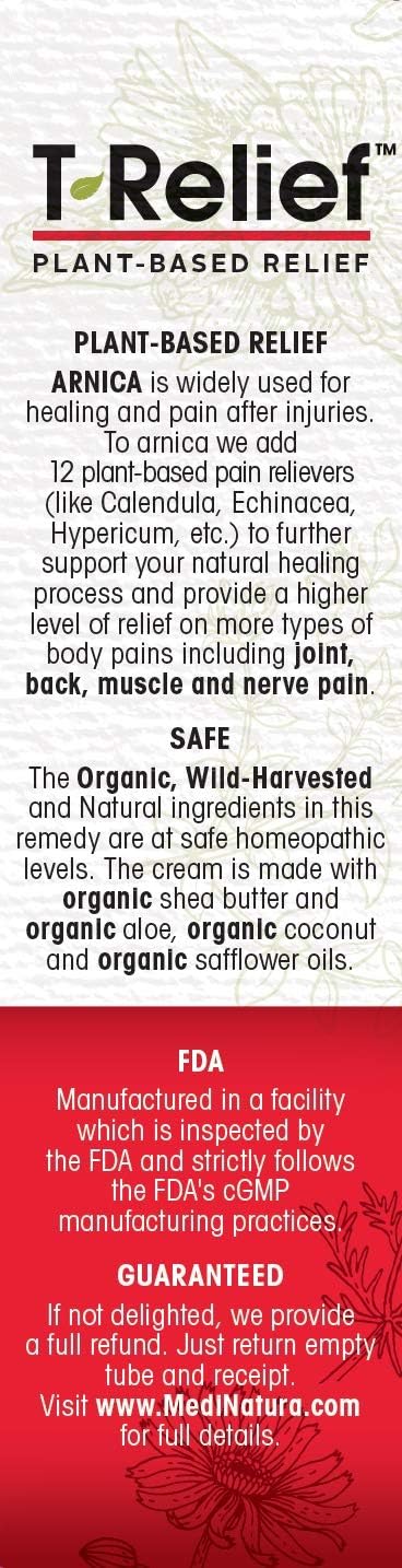 MediNatura T-Relief Extra Strength Discomfort Relief Gel-Extra-Strength Arnica Gel for Fast-Acting Relief-Supports Mobility & Body Aches-Homeopathic & Plant-Based-Paraben-Free-Non-Sticky - 2 oz MediNatura uk supplements