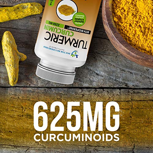 Turmeric Curcumin - 2250mg/d - 95% Curcuminoids - 180 Veggie Caps with Black Pepper DOCTOR RECOMMENDED SUPPLEMENTS uk supplements