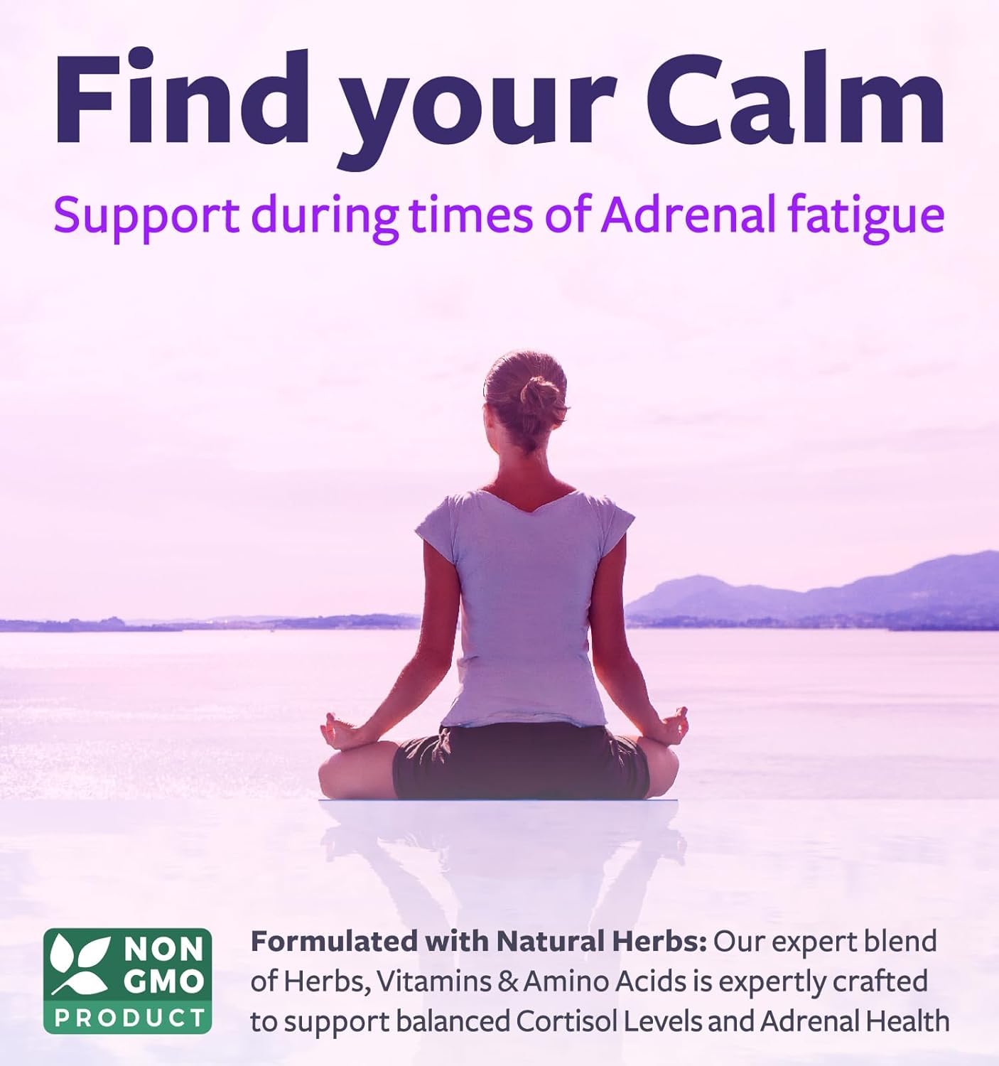 Adrenal System Support & Cortisol Manager (2 Month Supply) Powerful Ashwagandha & L-Tyrosine Fatigue Supplement - Maintain Balanced Cortisol Levels, Health, & Stress Relief - Non-GMO - 60 Capsules Healths Harmony uk supplements