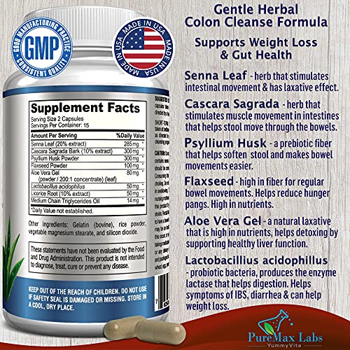 YUMMYVITE 15 Day Colon Cleanse and Detox, Herbal Detox Formula, Supports Weight YUMMYVITE uk supplements