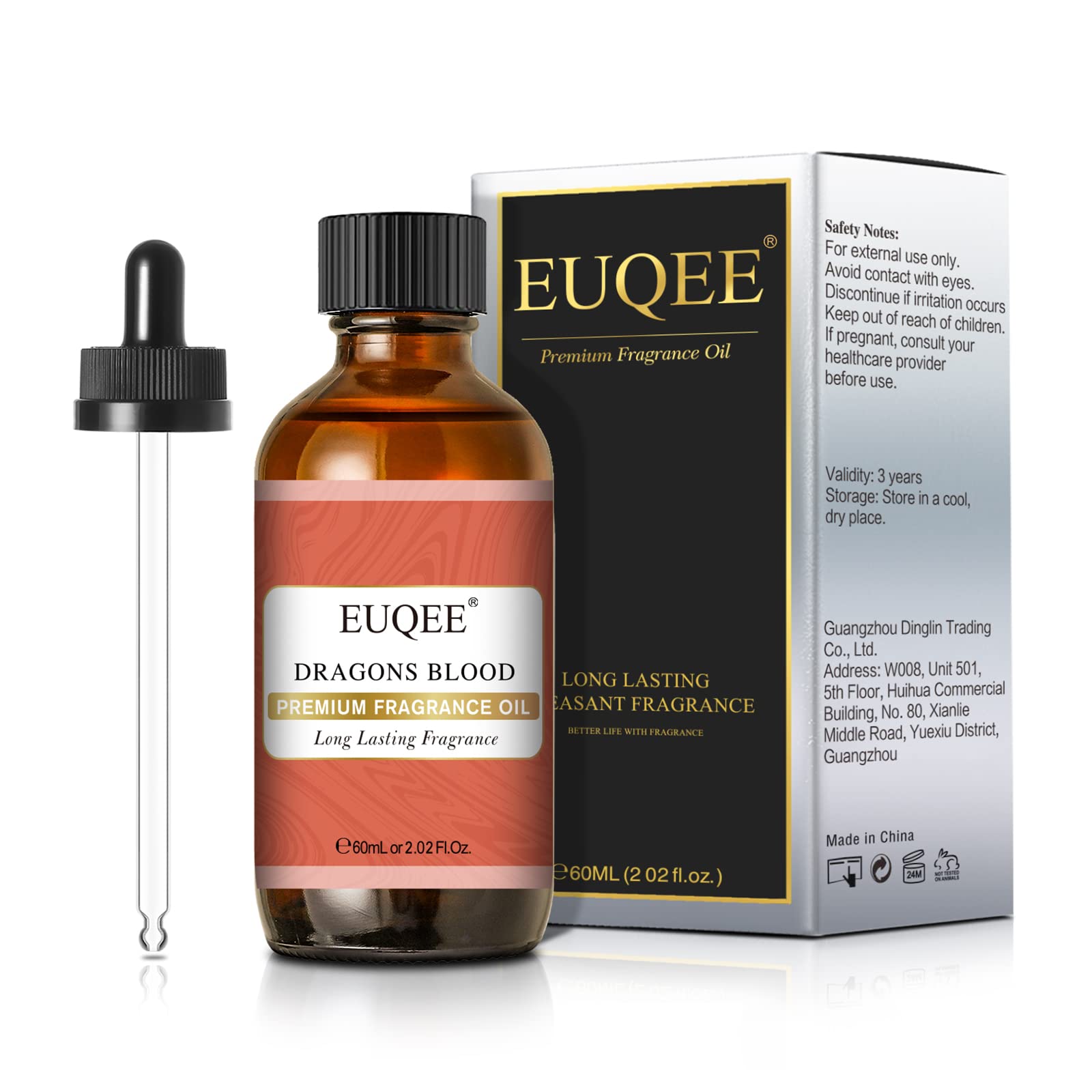 EUQEE Dragons Blood Fragrance Oils, 60ml Scent Essential Oils with Glass Dropper for Diffusers EUQEE uk supplements