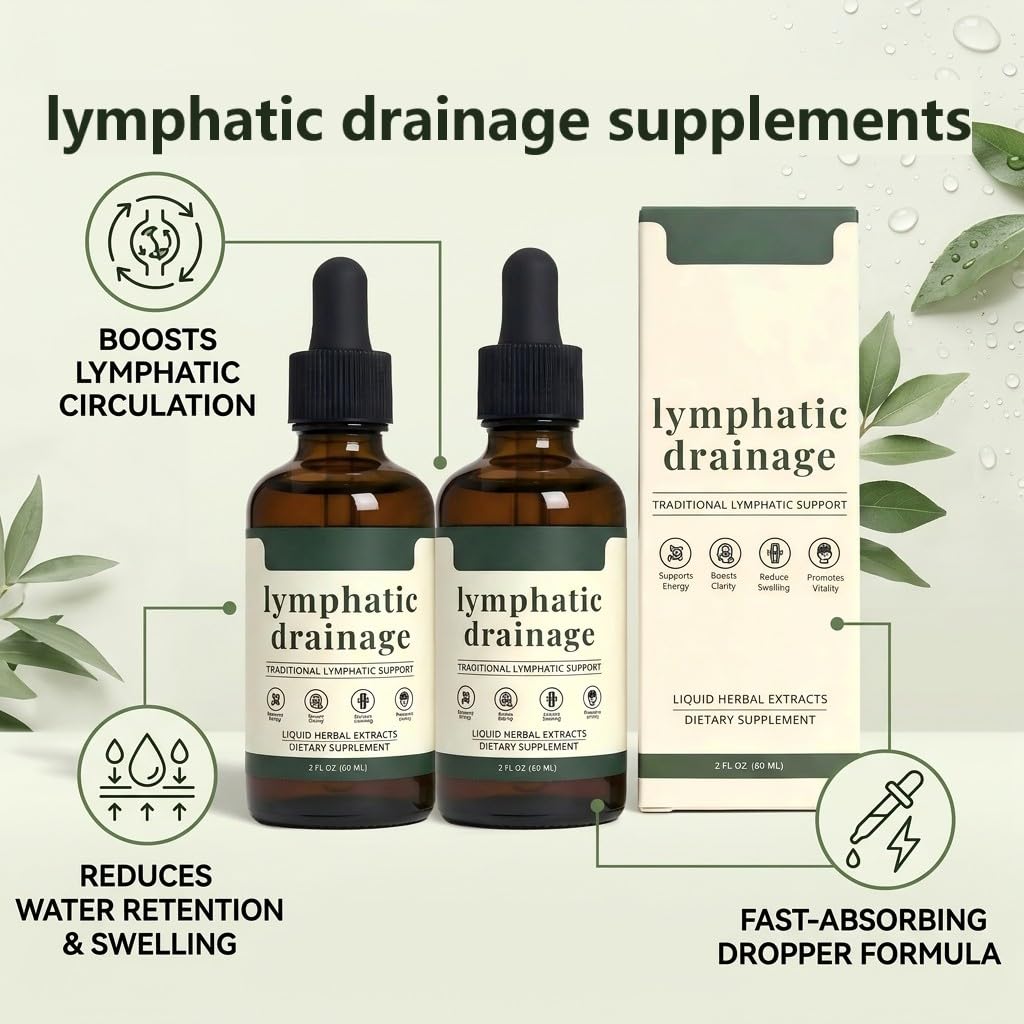Sentk Organic Lymphatic Drainage Drops, Liposomal Herbal Blend – Supports Lymph System, Reduces Swelling, Boosts Immunity & Vitality, Enhance Clarity, Portable Dropper Design, 2 fl oz (2 Pack) Sentk uk supplements