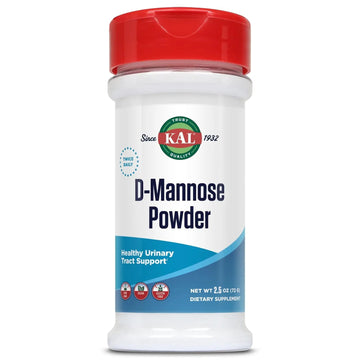 KAL D Mannose Powder 1600 mg, Easy-to-Mix, Fast-Dissolving D-Mannose - Urinary Tract Health and Bladder Support - Unflavored Powder, Non-GMO, Vegan, Gluten Free, 60-Day Guarantee, 45 Servings, 2.5oz KAL uk supplements