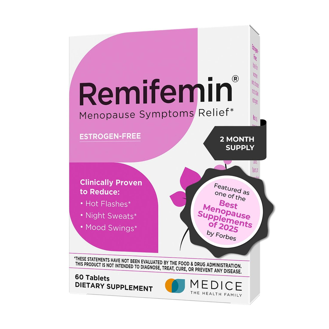 Remifemin Menopause Symptoms Relief - Clinically Proven Ingredients - Menopause Supplements - Black Cohosh - Estrogen-Free - Made in Germany - 60 Tablets Remifemin uk supplements