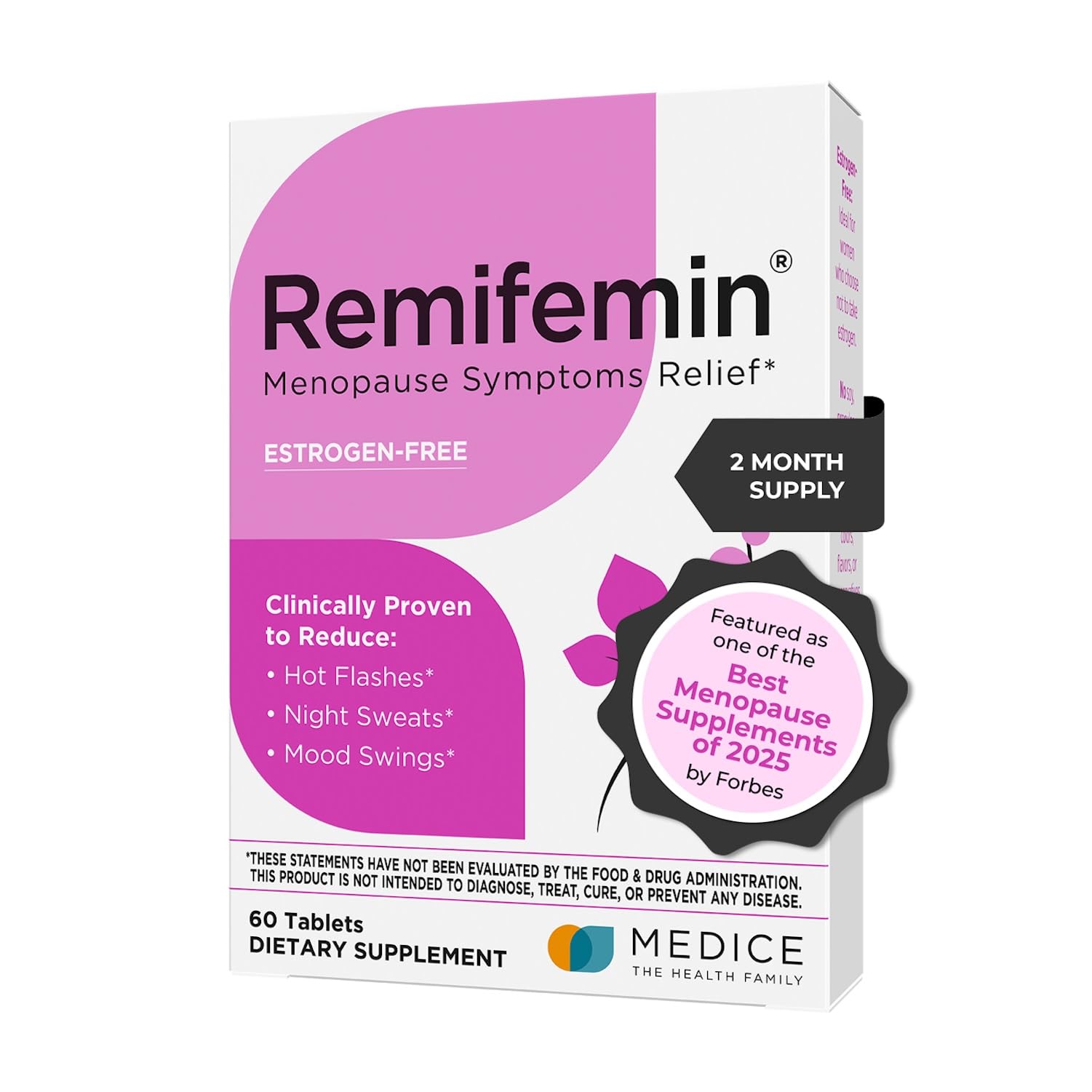 Remifemin Menopause Symptoms Relief - Clinically Proven Ingredients - Menopause Supplements - Black Cohosh - Estrogen-Free - Made in Germany - 60 Tablets Remifemin uk supplements