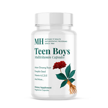 Michael's Health Naturopathic Programs Teen Boys - 60 Vegetarian Capsules - Daily Multivitamin Supplement - Kosher - 30 Servings MICHAEL'S uk supplements