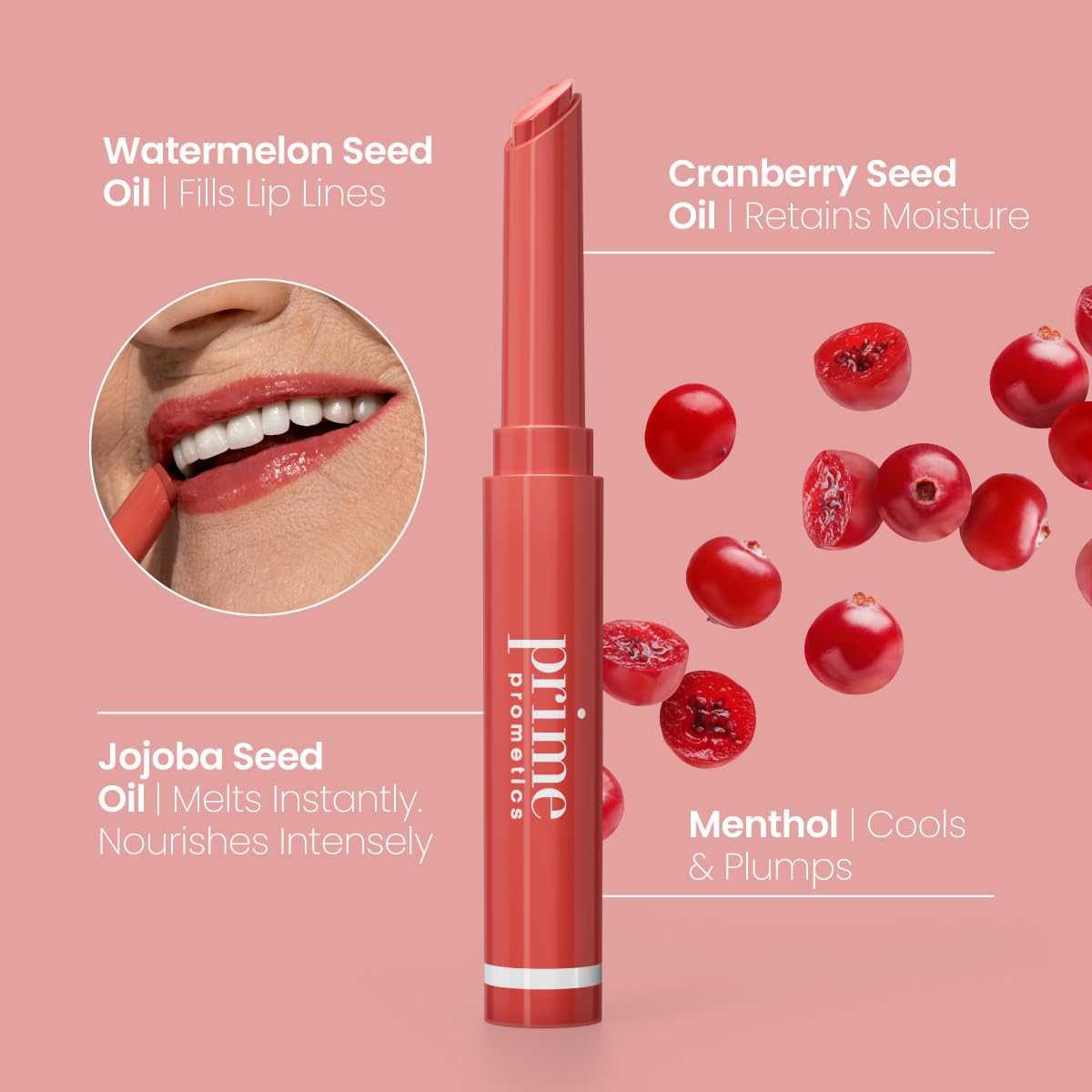 PrimeLip Plumping Lip Balm NEW (Soft Petal) PRIME PROMETICS uk supplements
