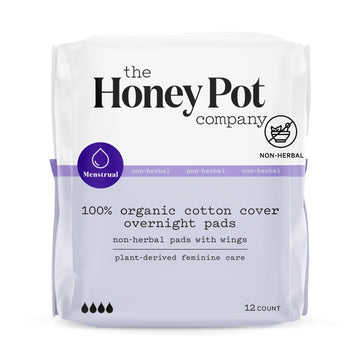 The Honey Pot Company - Non-Herbal Overnight Pads with Wings - Organic Pads for Women The Honey Pot Company uk supplements