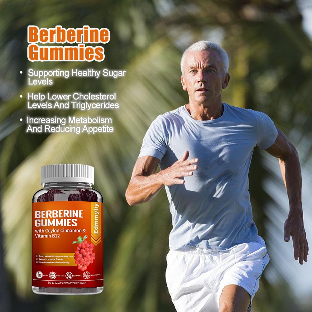 Berberine Gummies 1600mg with Ceylon Cinnamon Sugar Free High Potency Berberine Edmmyliy uk supplements