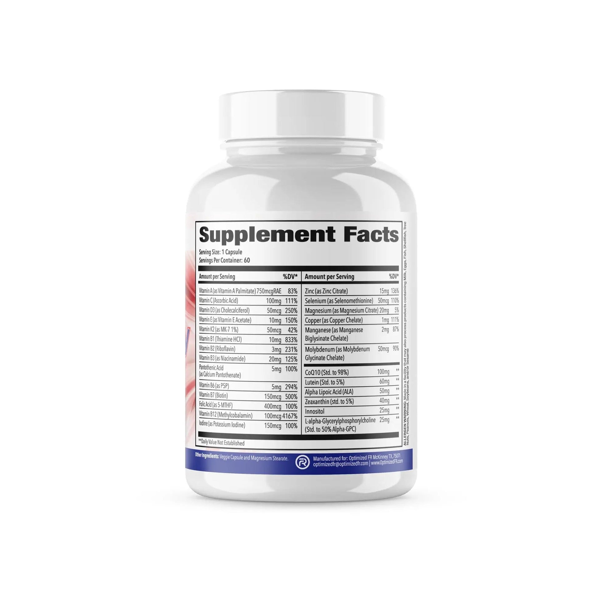 Fit4Duty Multivitamin+ for First Responders, One a Day Multivitamin Plus Other nutrients, 60 Servings, 2 Month Supply Optimized FR uk supplements