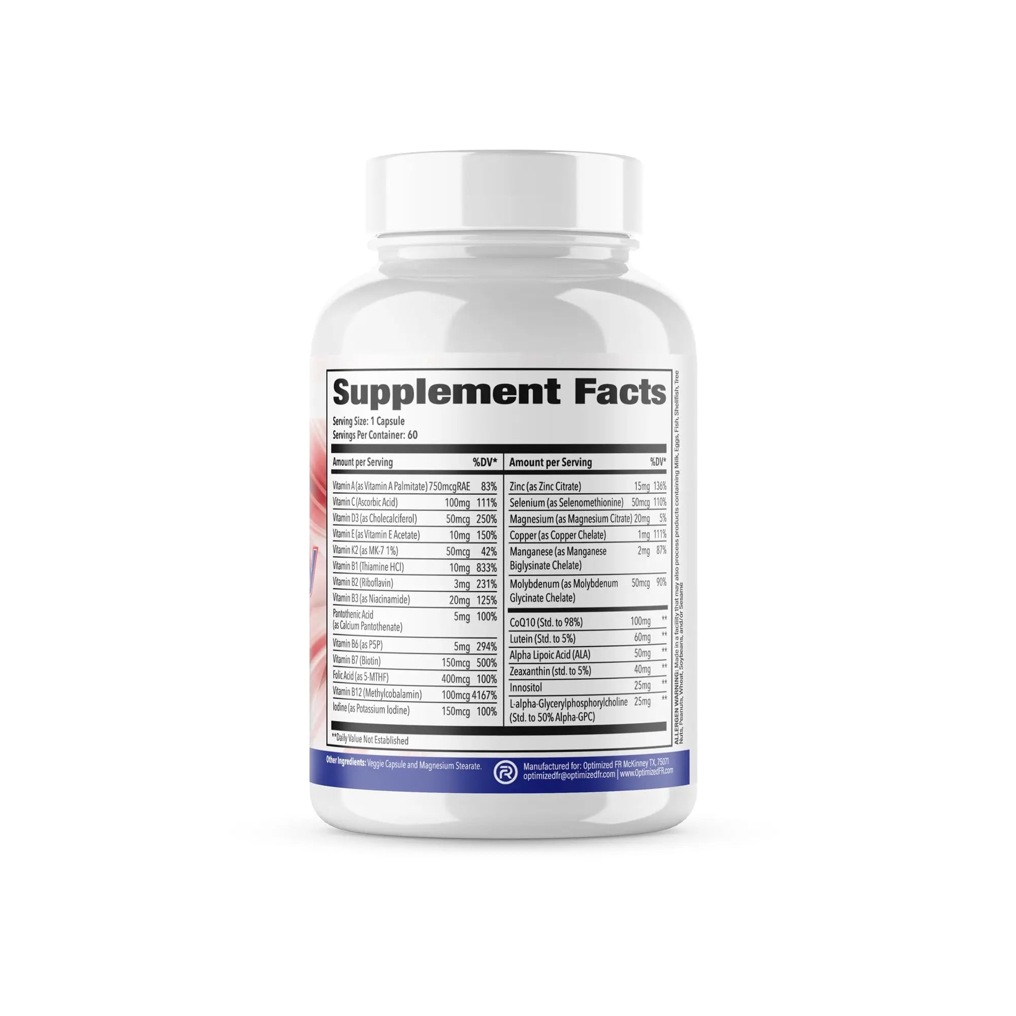 Fit4Duty Multivitamin+ for First Responders, One a Day Multivitamin Plus Other nutrients, 60 Servings, 2 Month Supply Optimized FR uk supplements