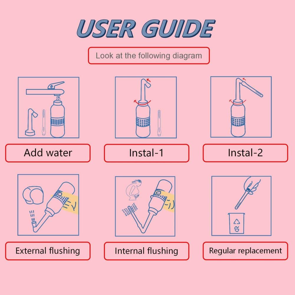 2-in-1 Douche Bottle for Women Vaginal Cleansing System + Portable Bidet Travel Bidet Bottle AQUAMASTER uk supplements