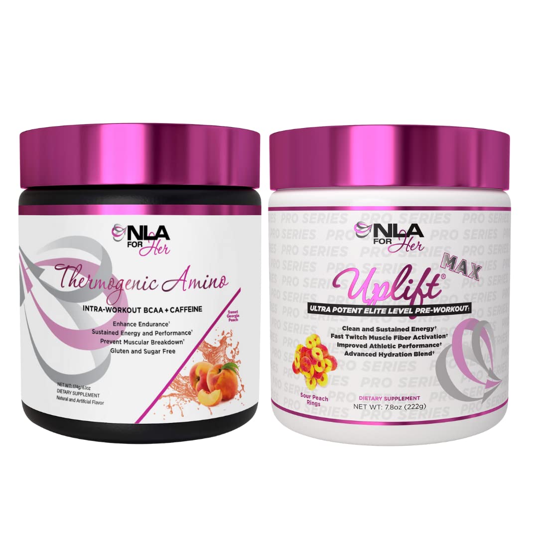 NLA for Her Pre/Intra Workout Stack (Includes Her Thermogenic Amino Georgia Peach NLA for Her uk supplements