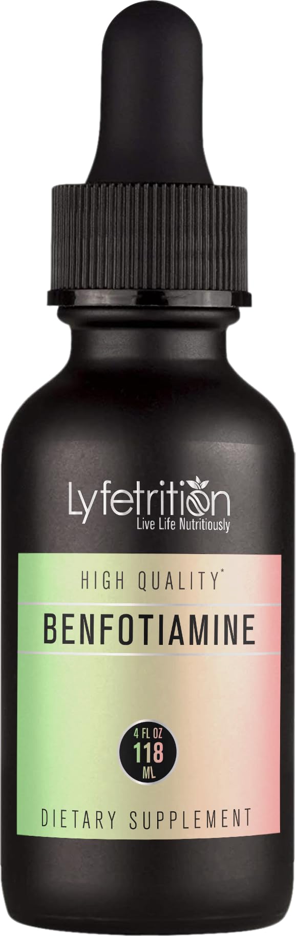 Lyfetrition Benfotiamine 118 ml, 4 FL Oz Liquid, 220 Servings, Made in USA, Quick Absorption, Potent Ingredients, Non-GMO Lyfetrition uk supplements