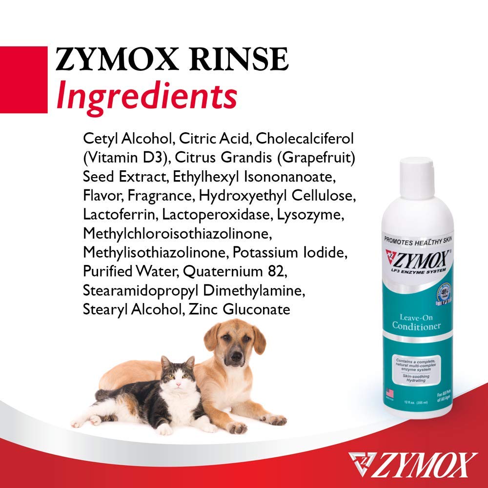 Zymox Leave On Conditioner for Pets, 12 fl oz Pet King Brands uk supplements