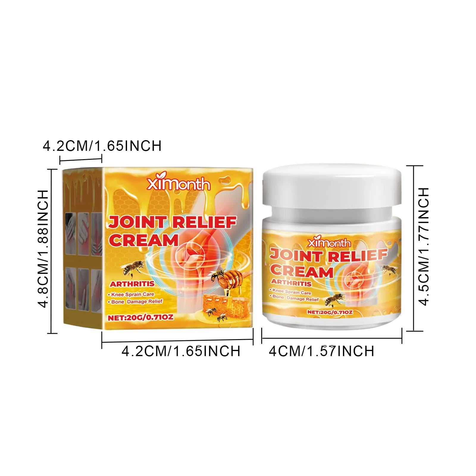 JOYVOIDX Joint & Knee Comfort Cream with Bee Venom and Cassia Flower, Formulated with Glucosamine for Flexibility and Mobility, 0.71oz JOYVOIDX uk supplements