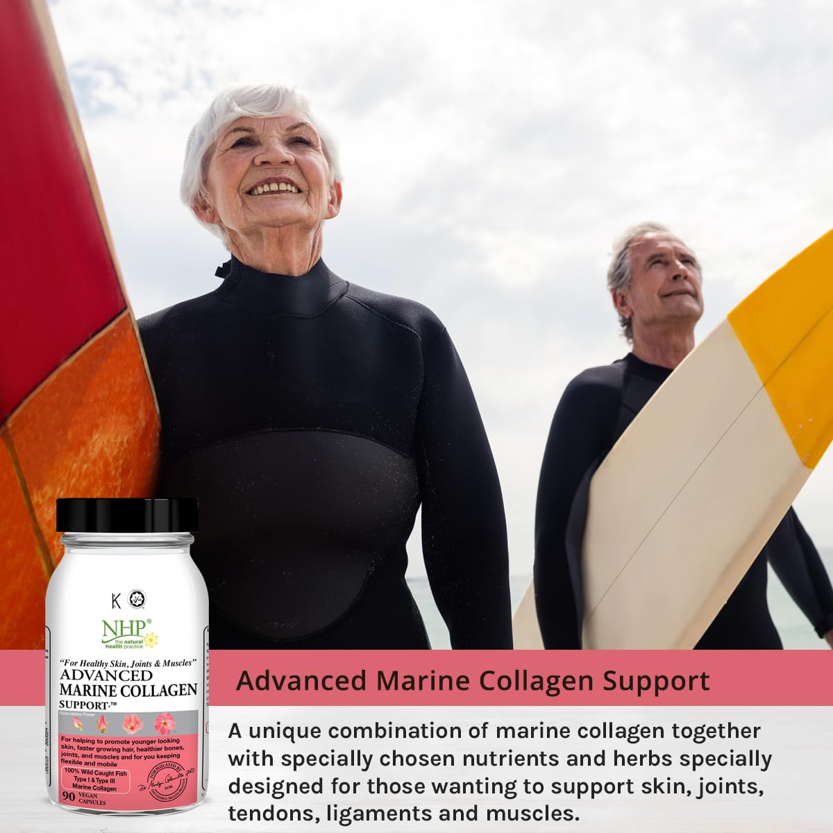 Advanced Marine Collagen Support, specifically Designed to Support Skin NHP The Natural Health Practice uk supplements