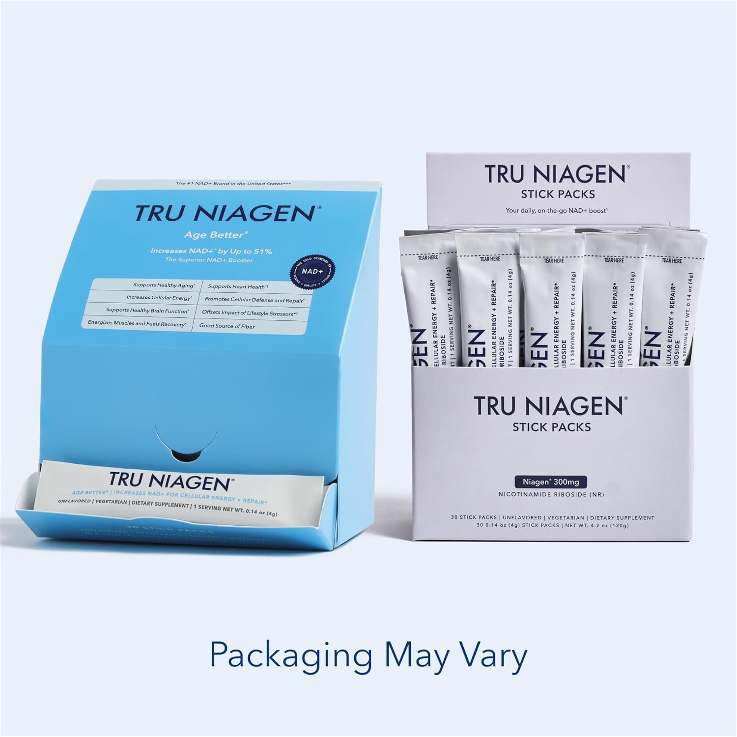 TRU NIAGEN NAD+ Booster with Hydration & Prebiotic Support Award-Winning Nicotinamide Riboside Mixing Powder for Cellular Energy, Repair & Healthy Aging - 30ct/300mg Stick Packs: On-The-Go Supplement TRU NIAGEN uk supplements
