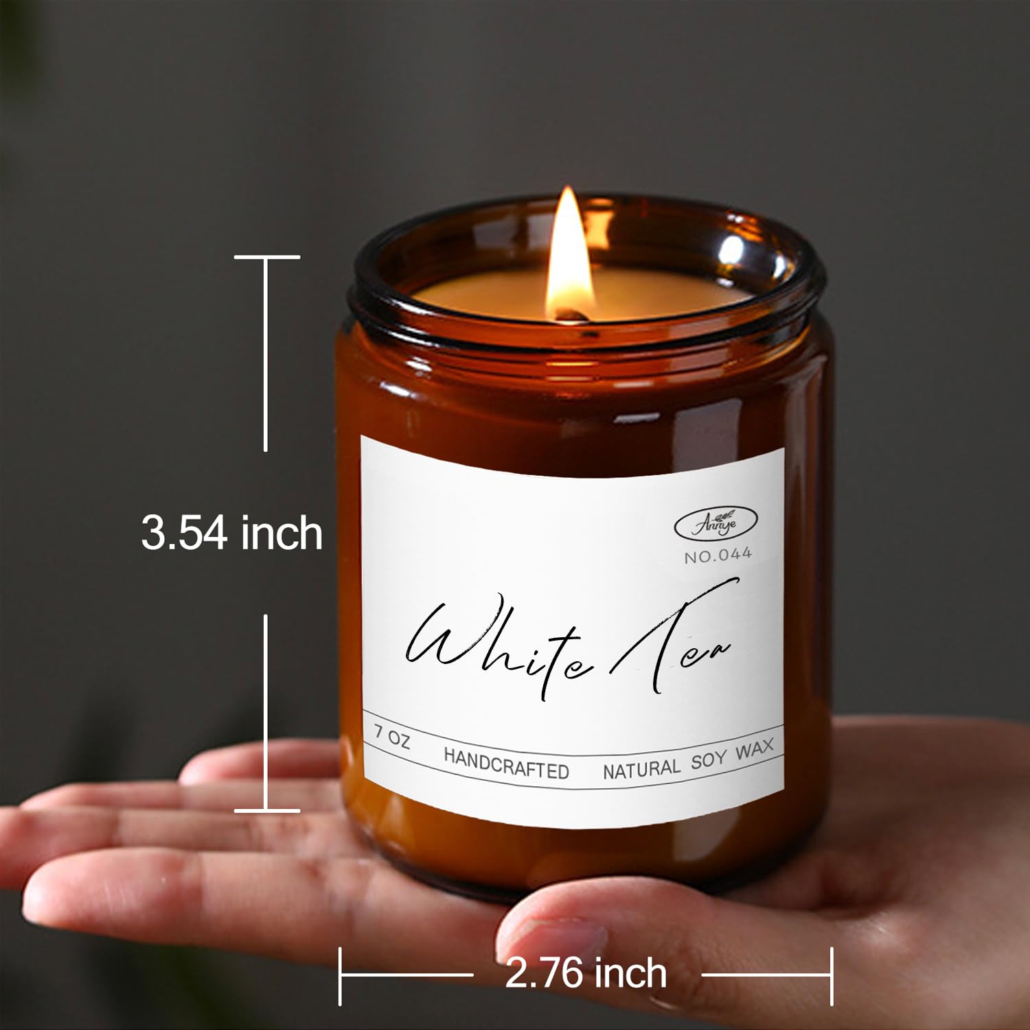 Annye White Tea Scented Candles, Organic Soy Candle for Home Scented, Hand-Poured Jar Candle Annye uk supplements