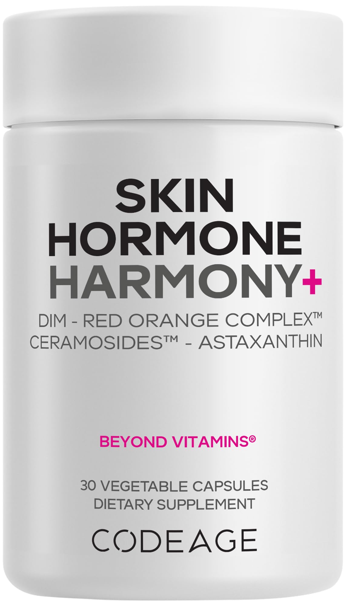 Codeage Skin Hormone Harmony+ Supplement – Skin Hair Support with Ceramosides, Red Orange Complex, Diindolylmethane, Astaxanthin, Vitamin C Ascorbic Acid, Liposomal Delivery – Non-GMO – 30 Capsules Codeage uk supplements