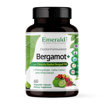 EMERALD LABS Bergamot+ - Supports Metabolism & Heart Health with Bergamot, Pomegranate, Amla & Camu Camu - Gluten-Free & Vegan - 60 Vegetable Capsules (30 Servings) EMERALD LABS uk supplements