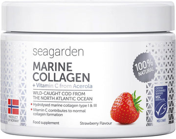 Seagarden Marine Collagen Powder + Vitamin C | Collagen Peptides Powder (Type I & III) SEAGARDEN uk supplements