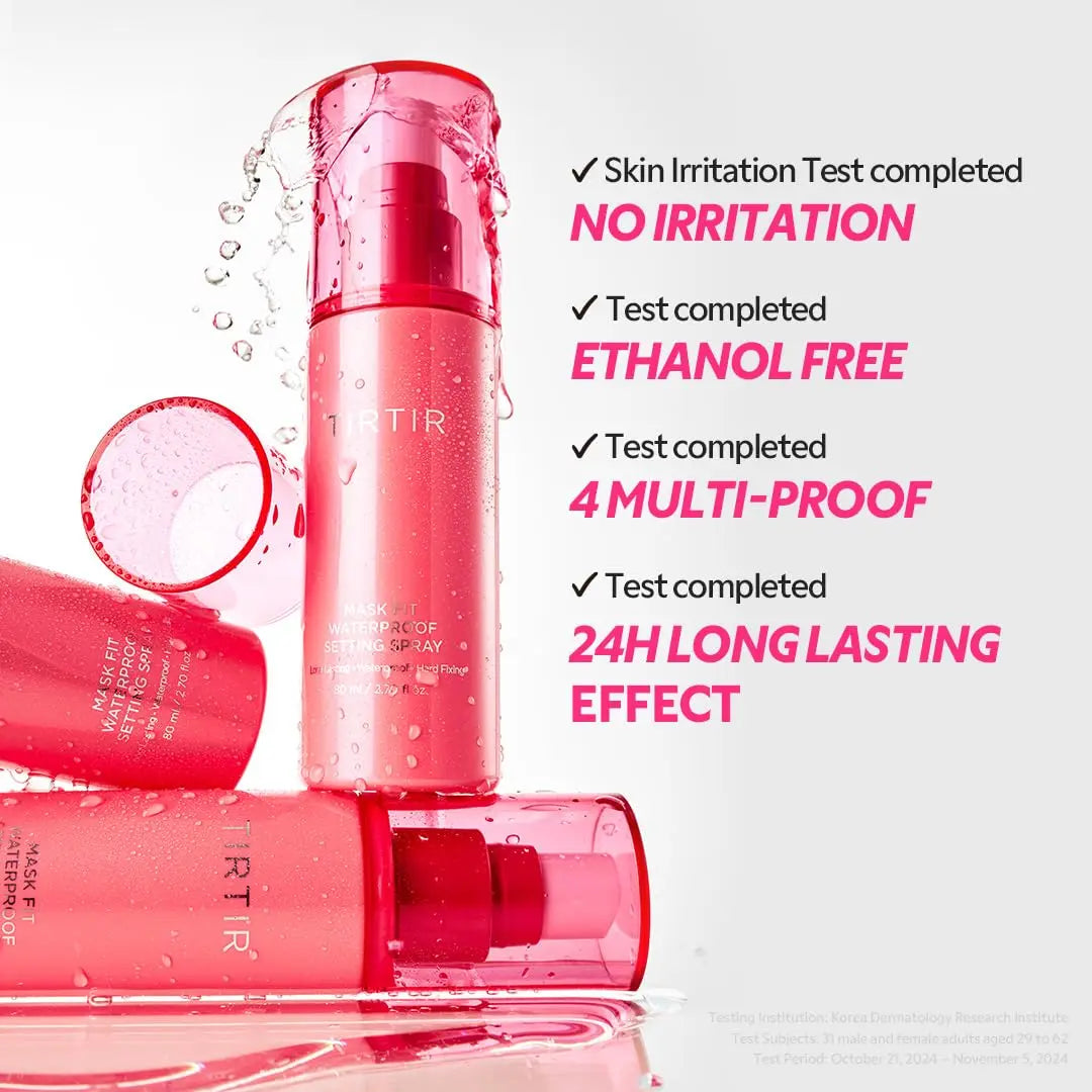 TIRTIR Waterproof Setting Spray – 24 Hour Long Lasting Fix, Sweatproof Water Resistant Makeup Finisher – Ethanol Free, Semi Matte Finish for Oily Skin – Korean Makeup Fixer TIRTIR uk supplements