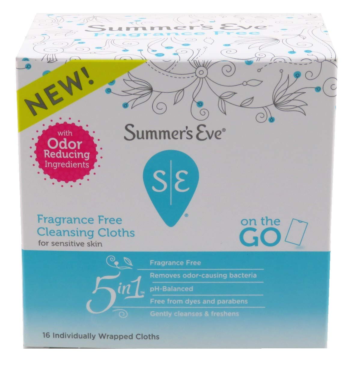 Summer’s Eve Fragrance Free Gentle Daily Feminine Wipes, Removes Odor, pH balanced, 16 Count, (Pack of 3) Summer's Eve uk supplements