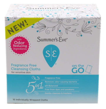 Summer’s Eve Fragrance Free Gentle Daily Feminine Wipes, Removes Odor, pH balanced, 16 Count, (Pack of 3) Summer's Eve uk supplements