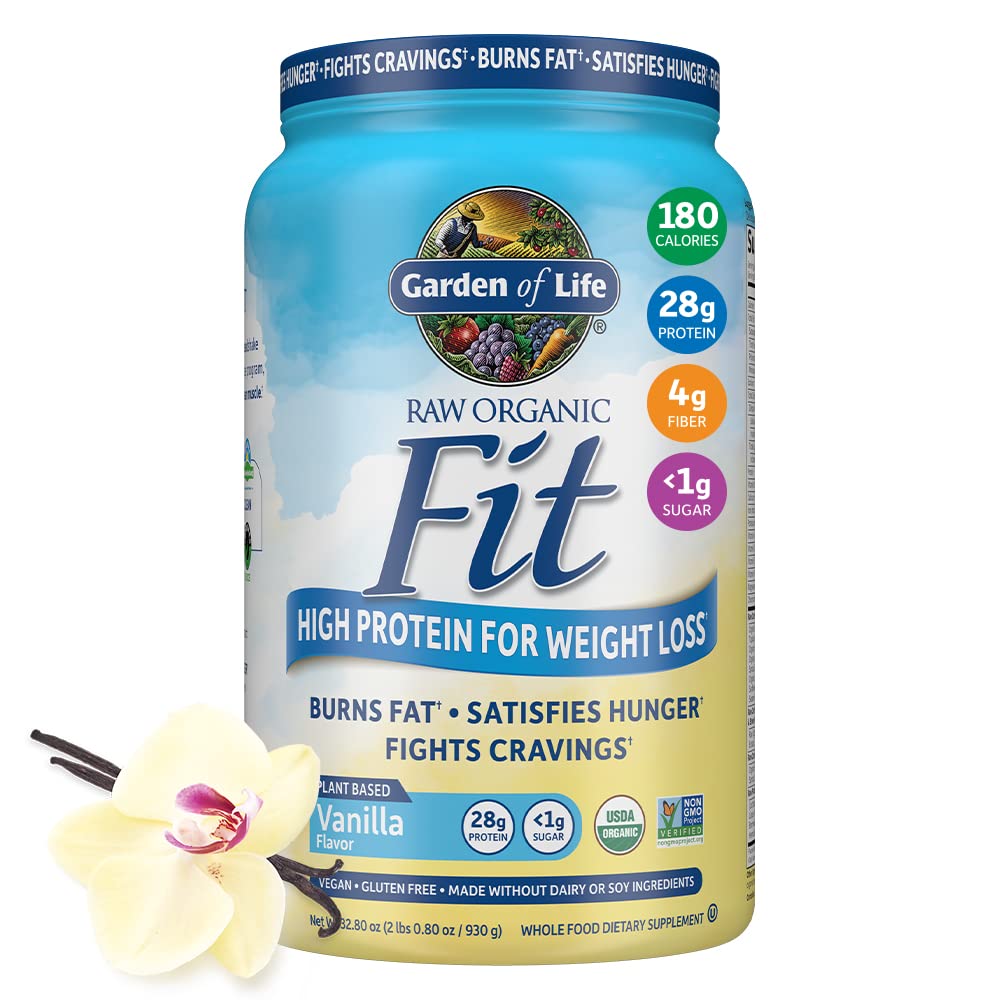 Garden of Life Raw Organic Fit Vegan Protein Powder Vanilla & Vegan Protein Powder Garden of Life uk supplements