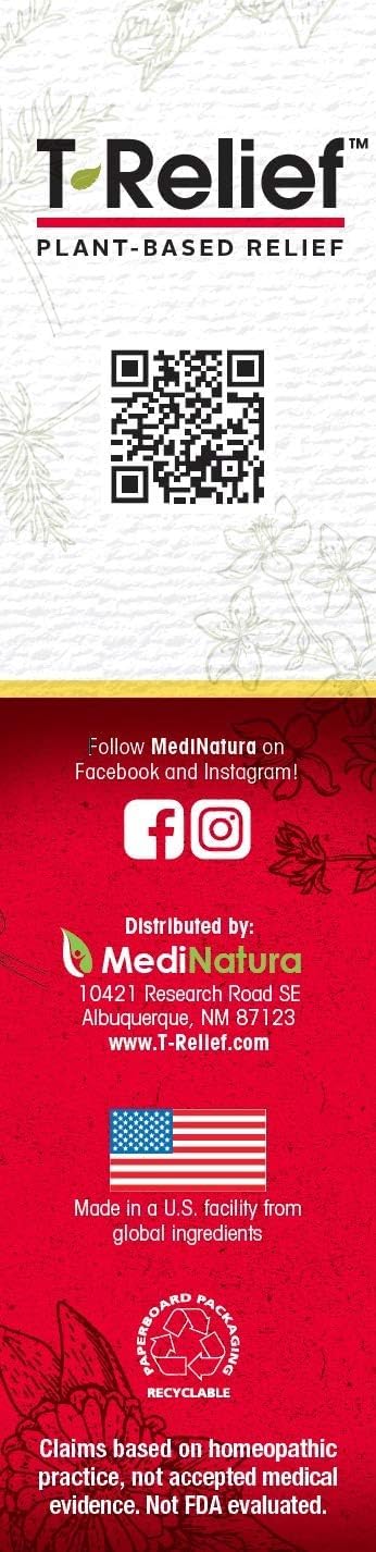 MediNatura T-Relief Extra Strength Cream Arnica +12 Natural Relieving Actives for Back Pain Joint Soreness Muscle Aches & Stiffness, Whole Body Fast Acting Relief for Women & Men - 3 oz MediNatura uk supplements