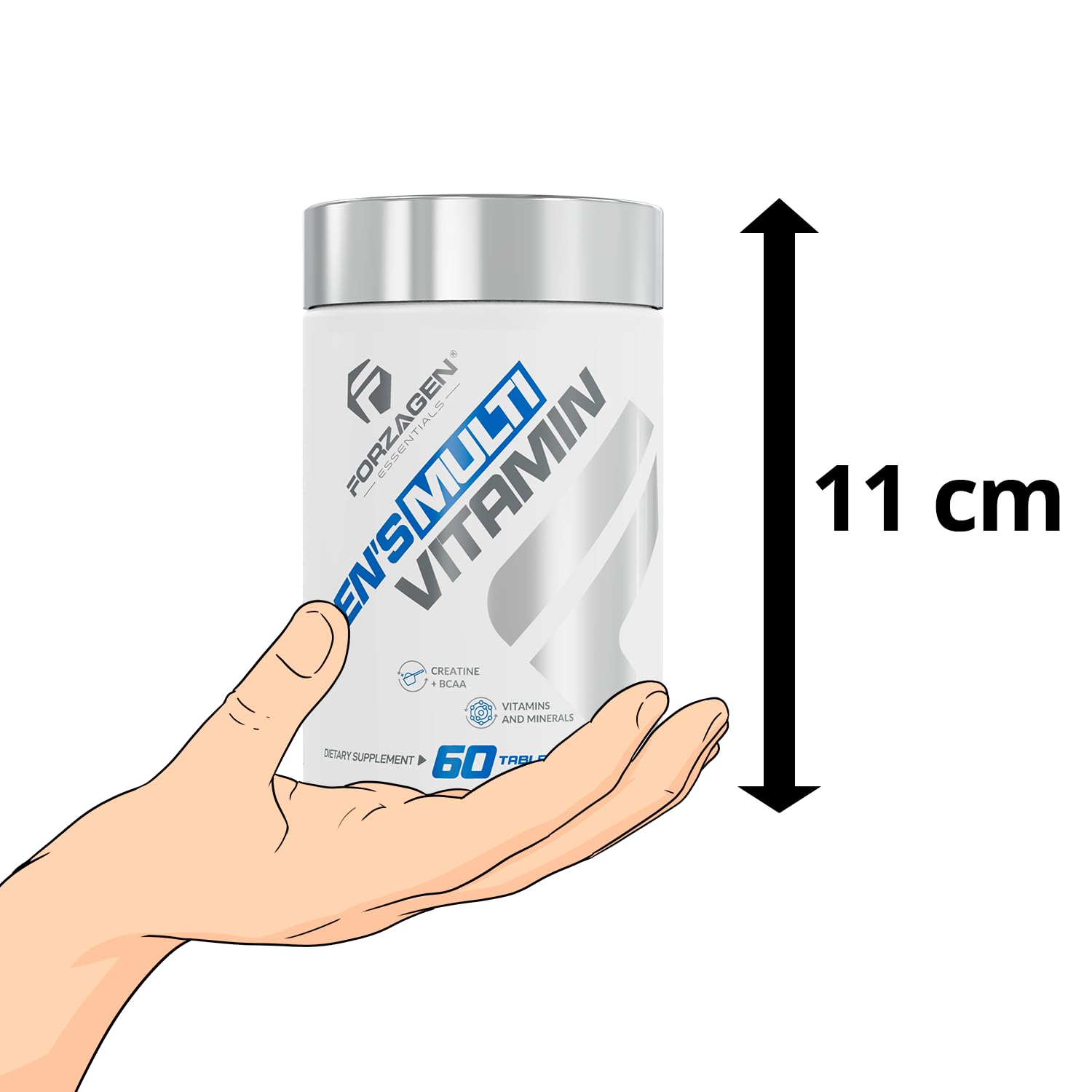 Forzagen Essentials Men's Multivitamin with Creatine and BCAA, Complete Vitamin and Mineral Complex, 60 Tablets Forzagen uk supplements