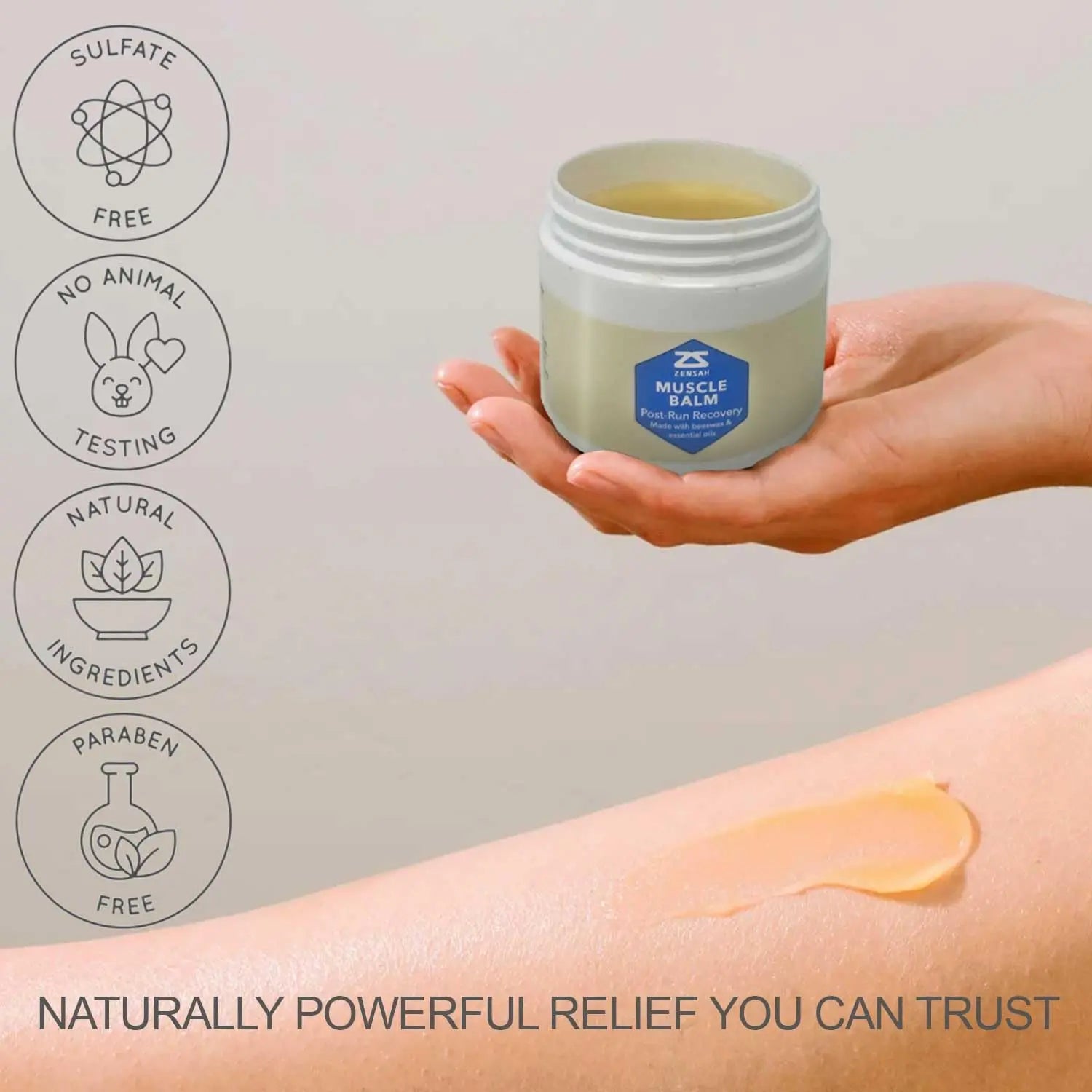 Zensah Recovery Muscle Balm - Relief Cream for Athletes, Rub for Tendonitis, Ankle Sprain, Lower Back, Knee, Shoulder, Neck, Foot, Shin Splints and Cramps Zensah uk supplements