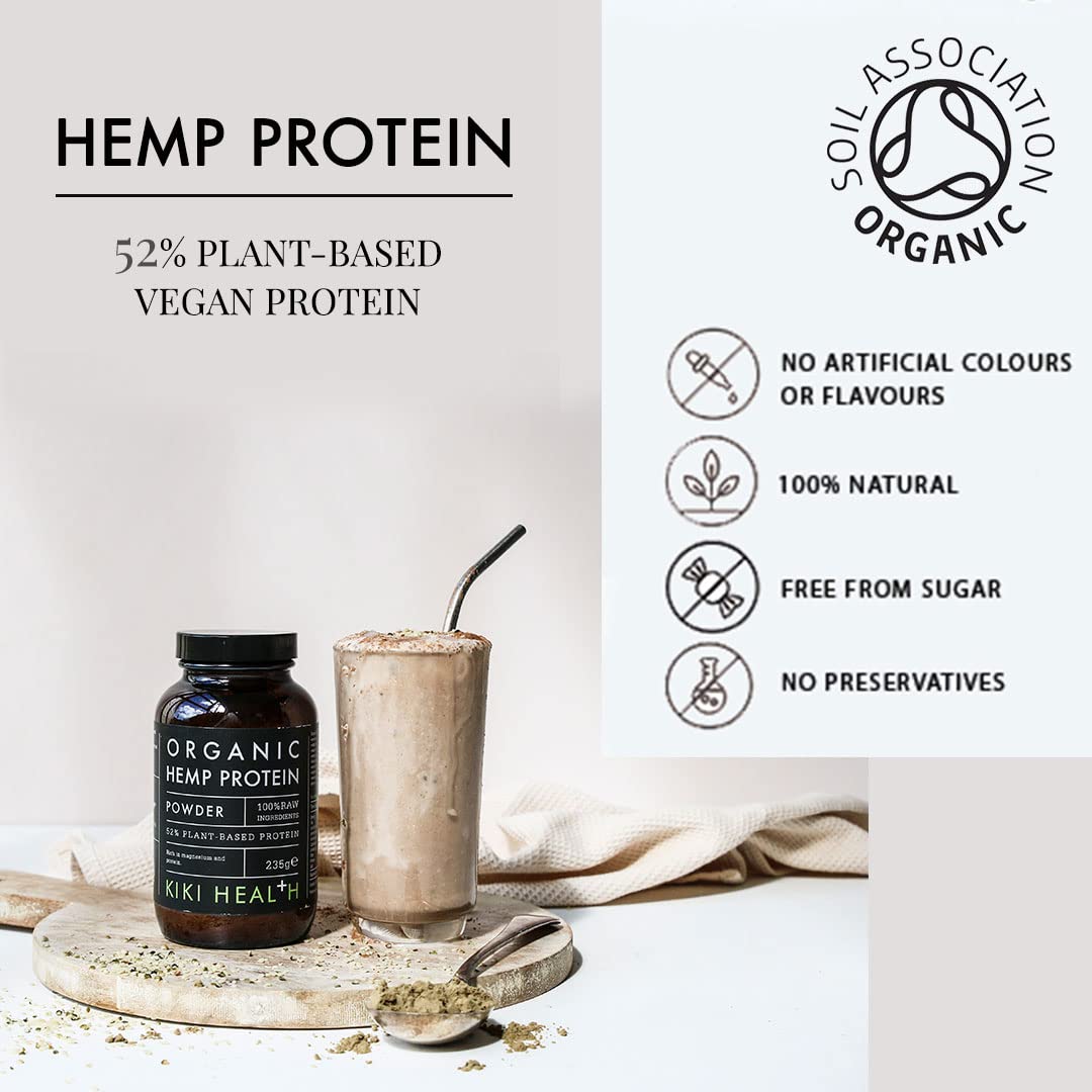 KIKI Health - Organic Hemp Protein - Plant-Based Protein Powder - Rich in Magnesium and Omega 3 KIKI HEALTH uk supplements